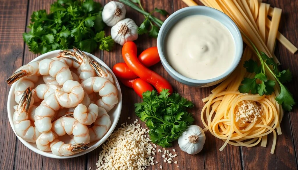 chicken and shrimp alfredo