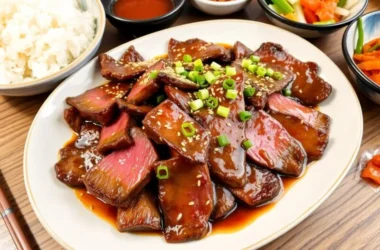 Learn how to make a delicious beef bulgogi recipe with tender marinated meat and authentic Korean flavors. Perfect for a restaurant-style Asian dinner at home