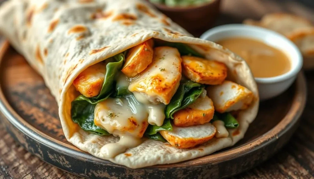 Garlic Chicken Wraps