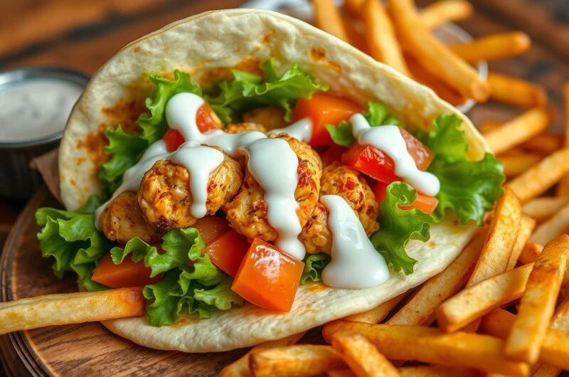 Garlic Chicken Wraps