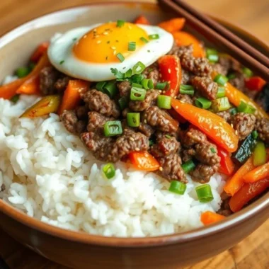 Korean Ground Beef Bowl