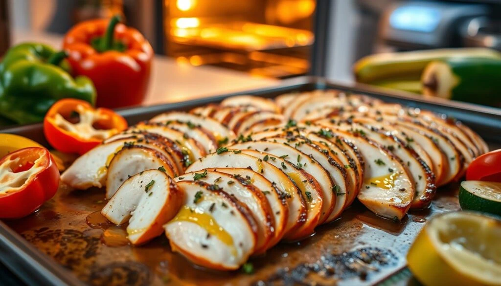 bake thin sliced chicken breast