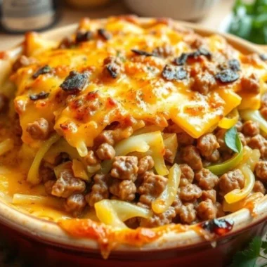 Cabbage and Ground Beef Casserole