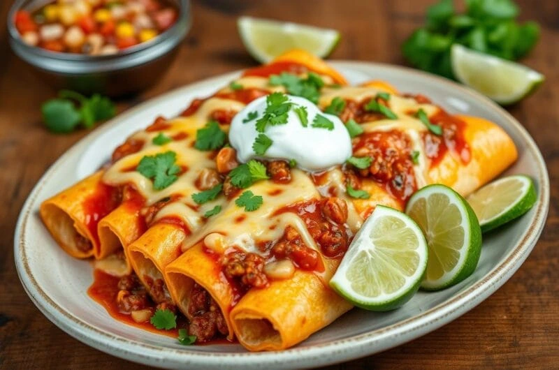 chili con carne enchiladas