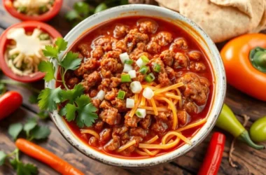 ground beef chili with enchilada sauce