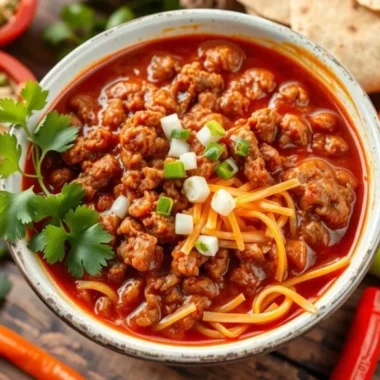 ground beef chili with enchilada sauce