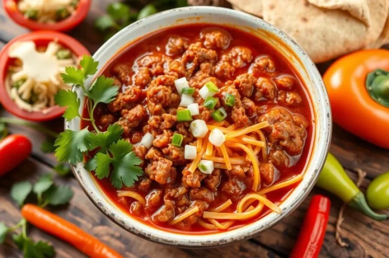 ground beef chili with enchilada sauce