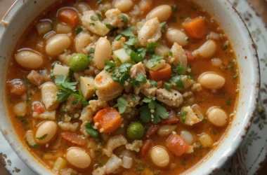 Tuscan Chicken Bean Soup