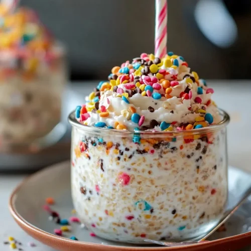 birthday cake overnight oats