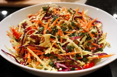 Asian Slaw with Ginger Peanut Dressing Recipe 1