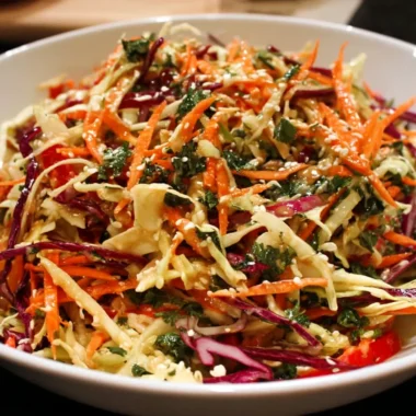Asian Slaw with Ginger Peanut Dressing Recipe 1
