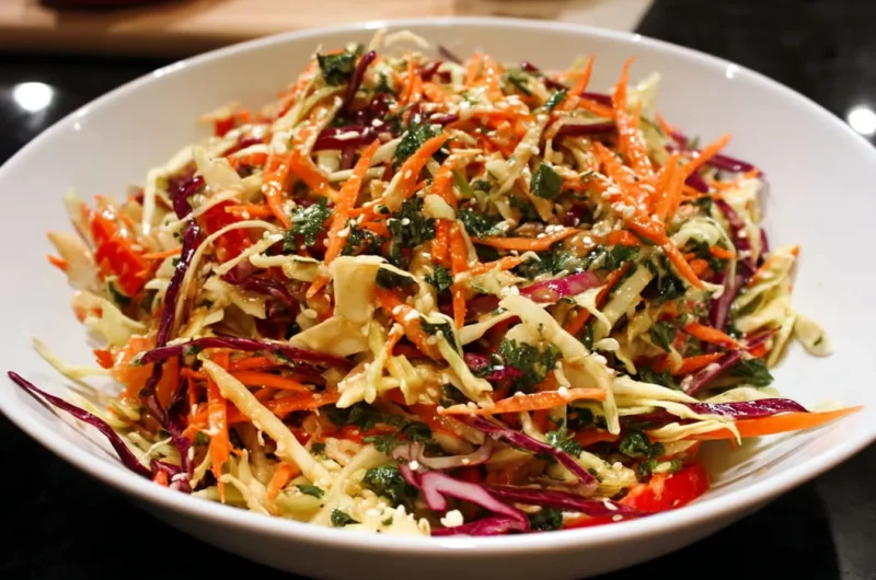 Asian Slaw with Ginger Peanut Dressing Recipe 1