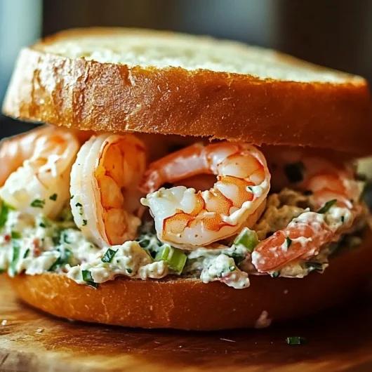 classic shrimp salad sandwich