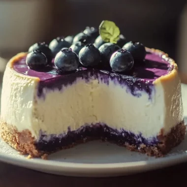 irresistible blueberry dream cheesecake
