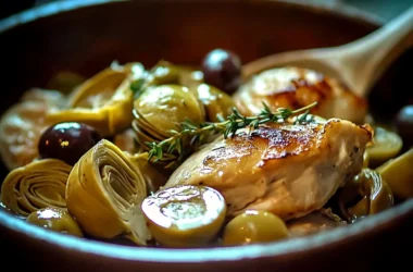 mediterranean lemon chicken with artichokes oliv