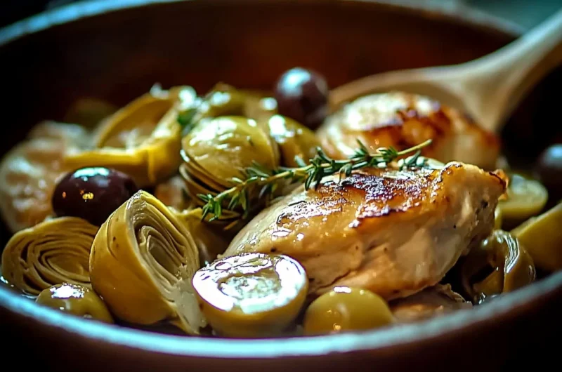 mediterranean lemon chicken with artichokes oliv