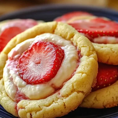 strawberry banana pudding cookies with cheesecake