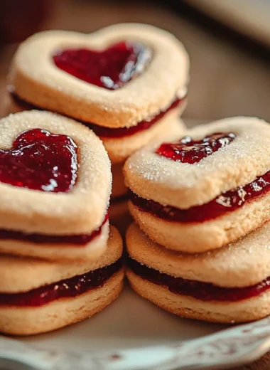 sugar kissed heart sandwich cookies with jam spark